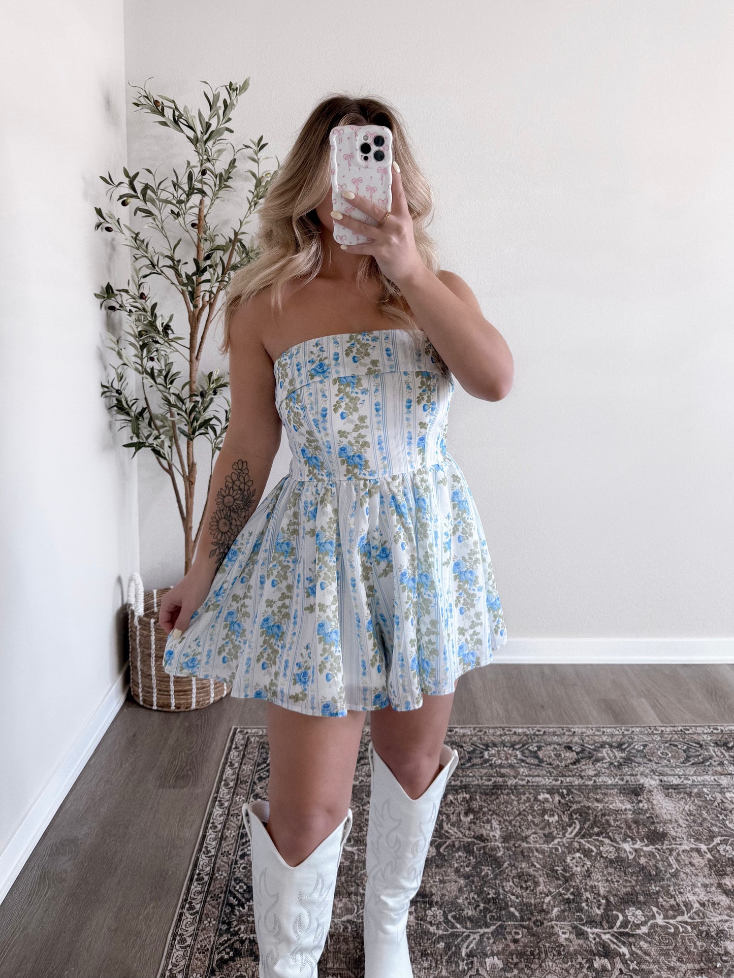 Love Story Floral Romper