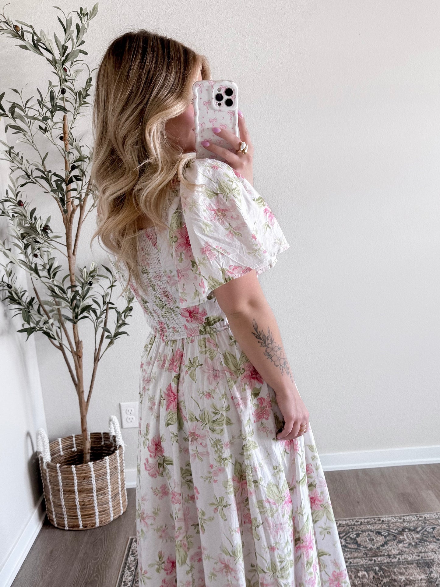 Spring Getaway Floral Midi Dress