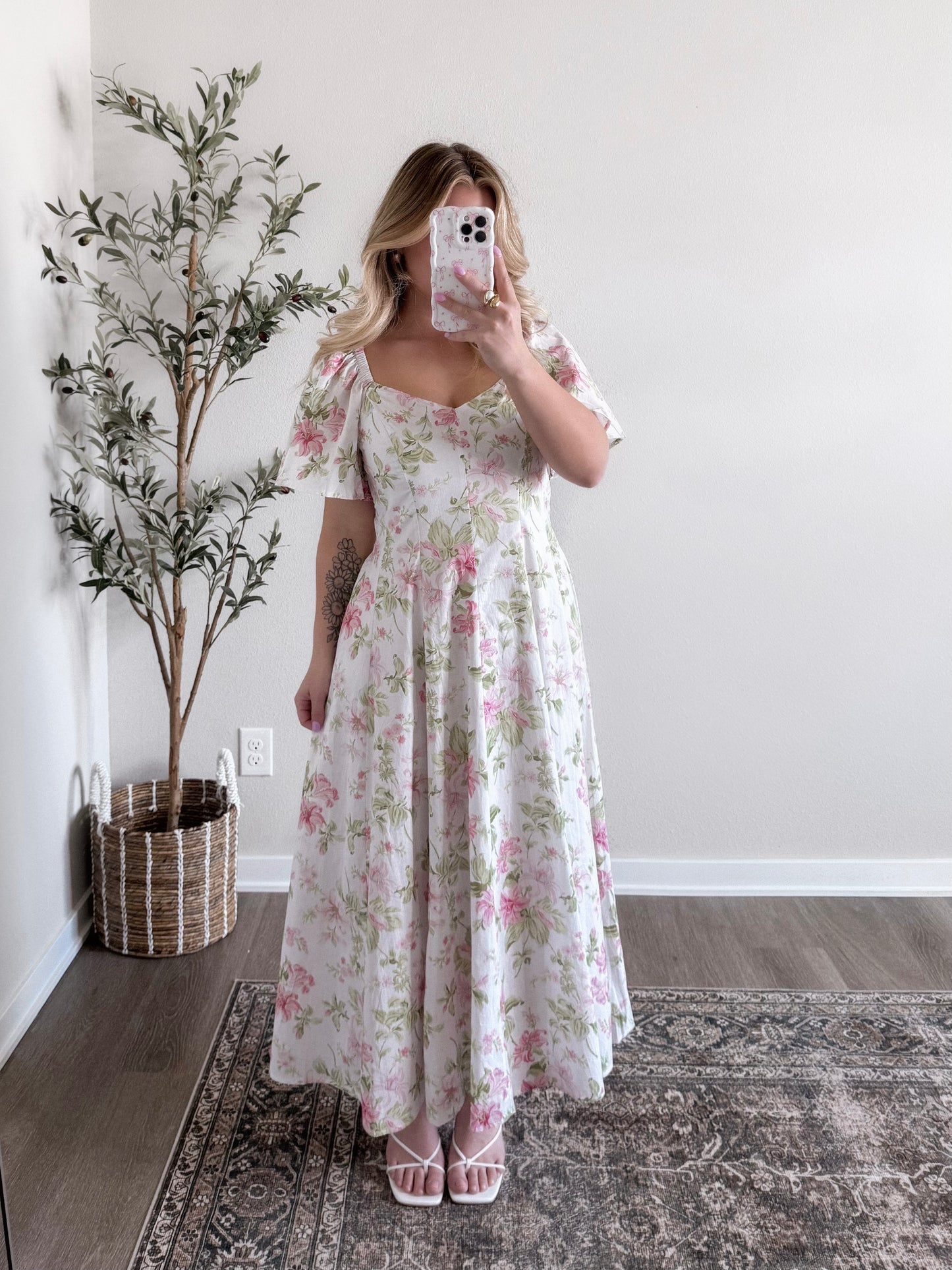 Spring Getaway Floral Midi Dress