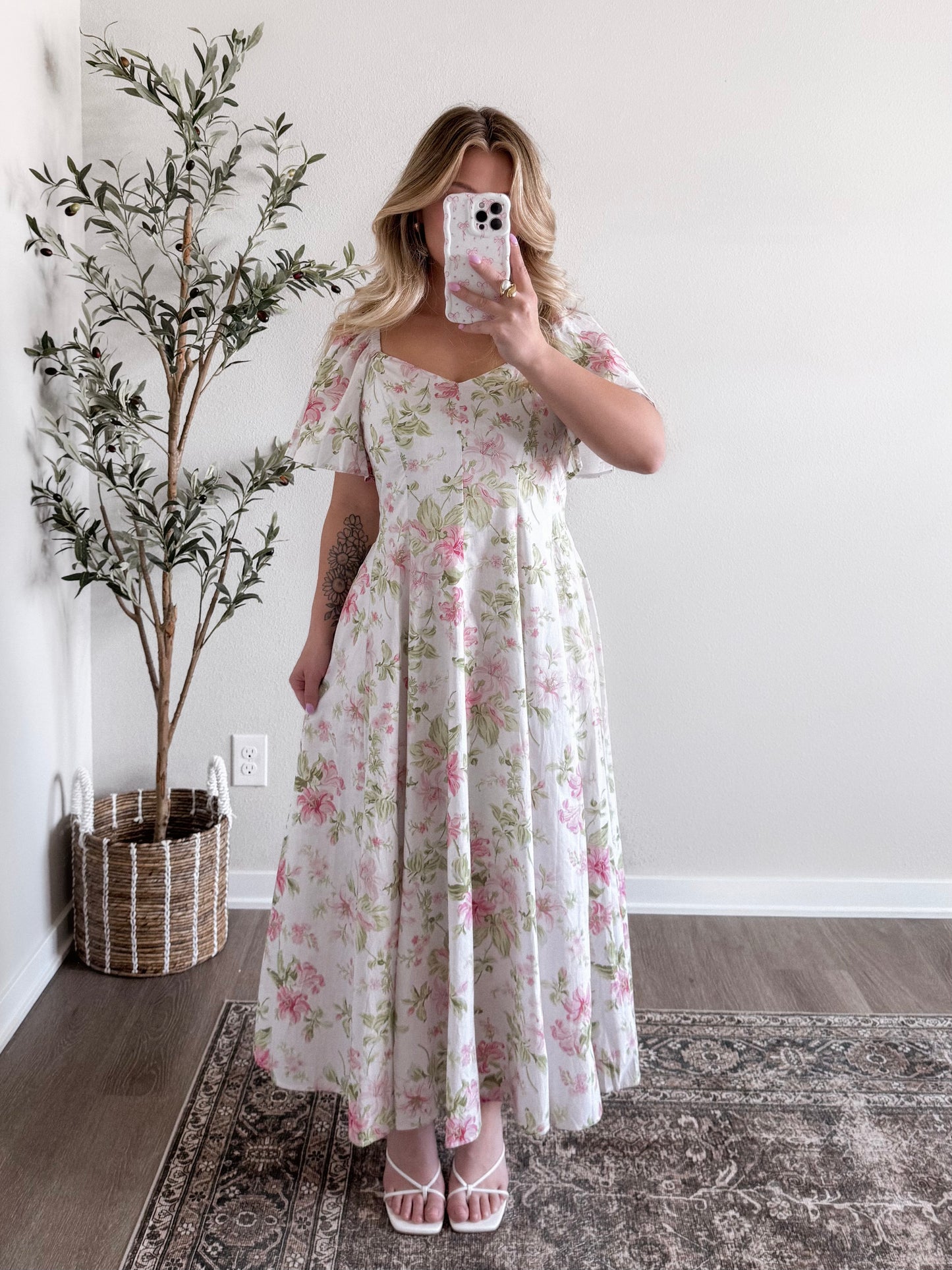 Spring Getaway Floral Midi Dress