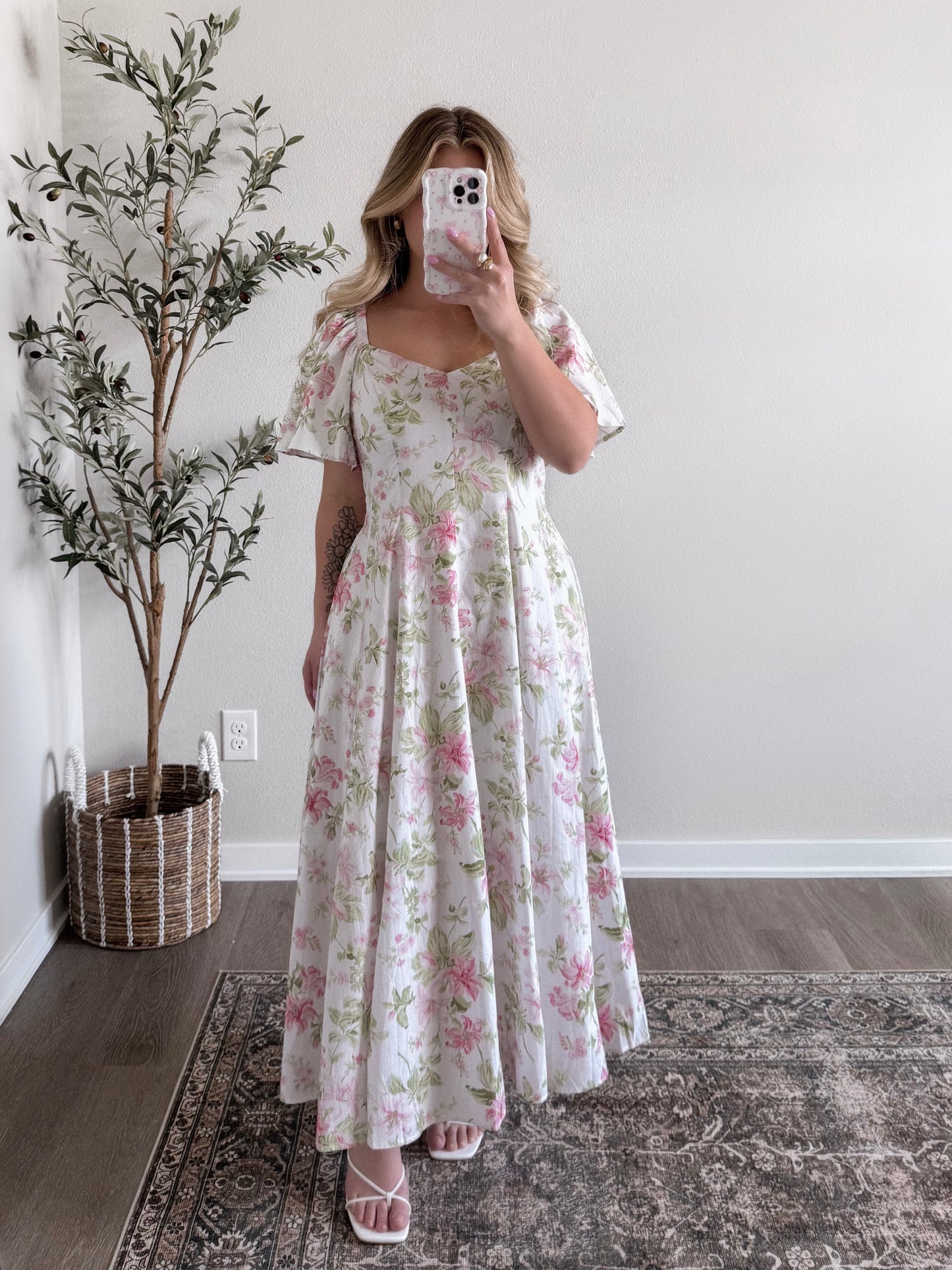 Spring Getaway Floral Midi Dress