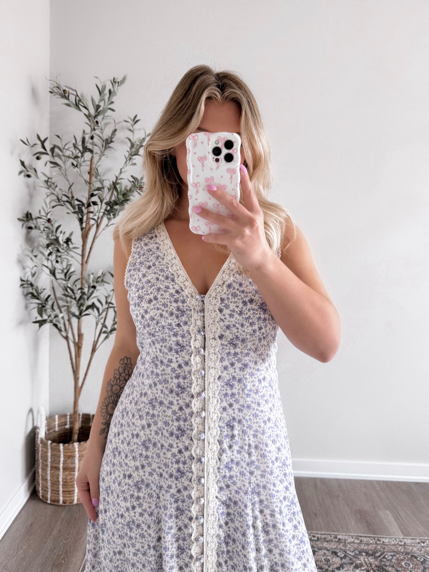Indigo Floral Maxi Dress