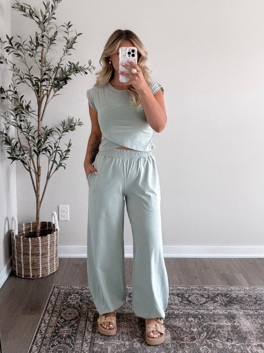 Keeping It Casual Top / Seafoam Final Sale