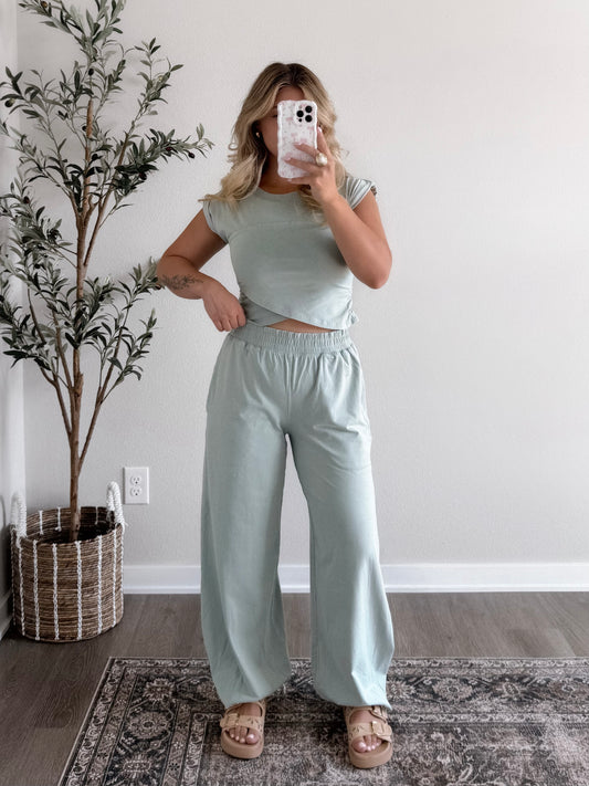 Keeping It Casual Jogger / Seafoam Final Sale