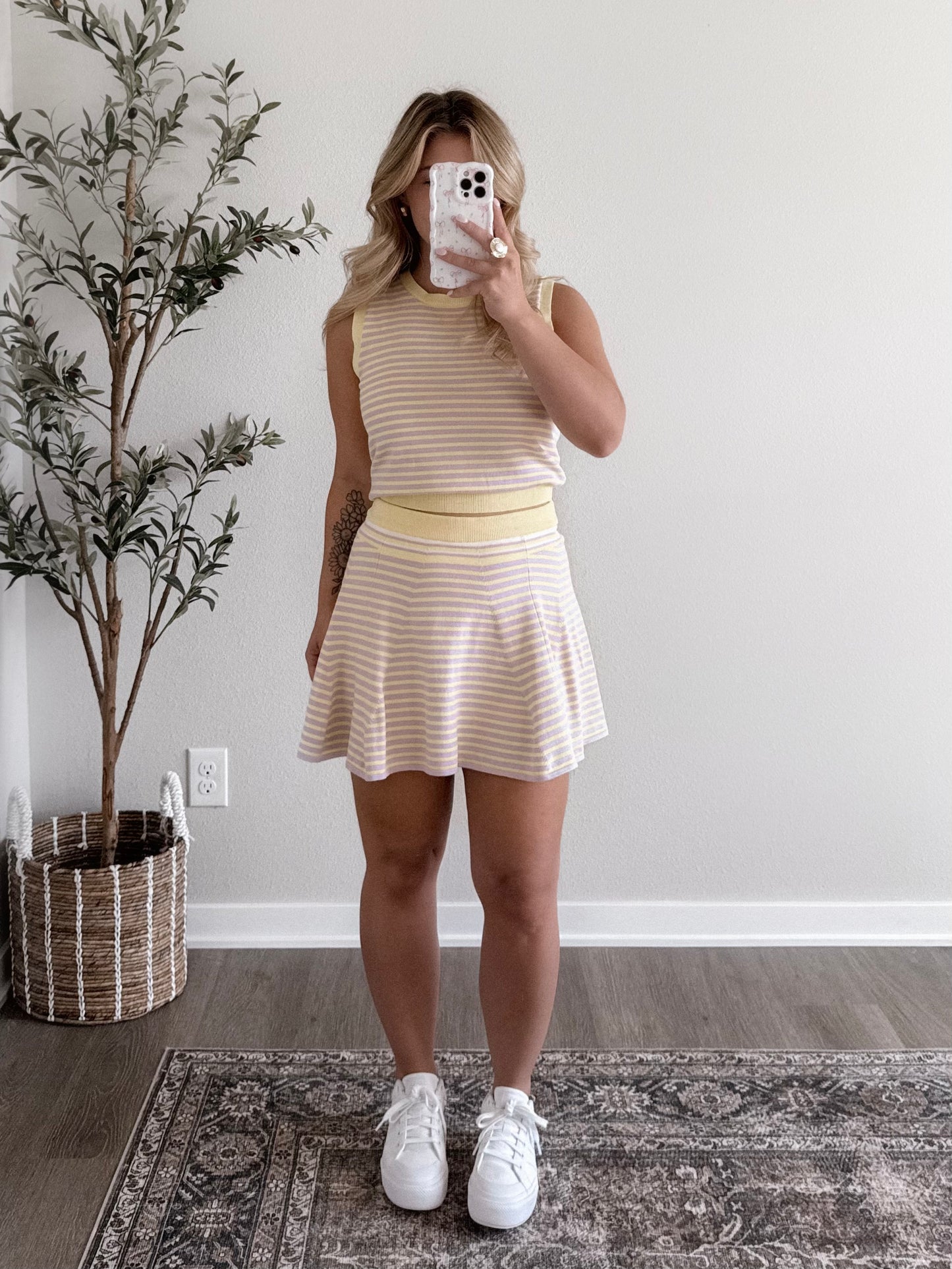 Pickleball Striped Knit Set