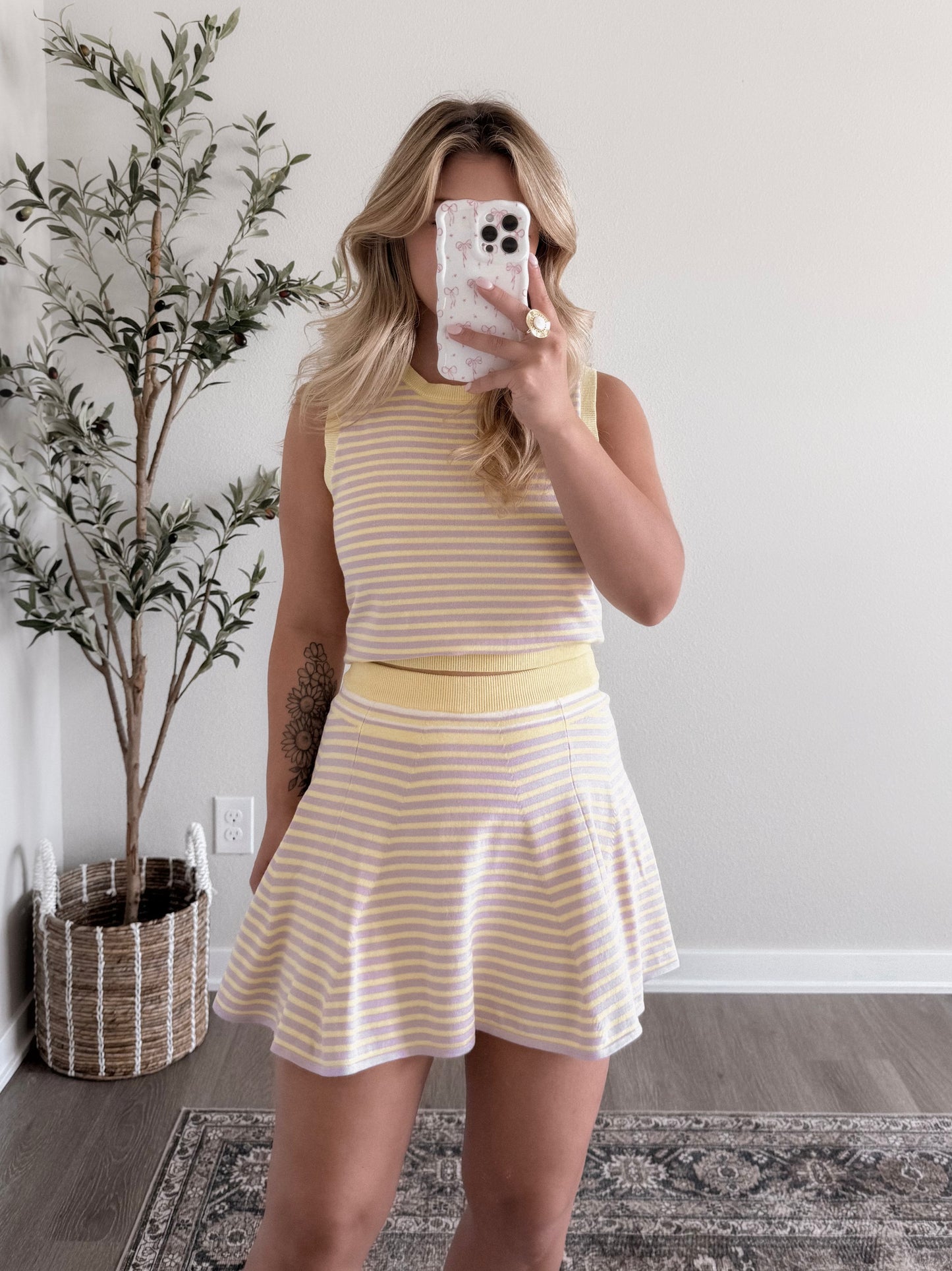 Pickleball Striped Knit Set
