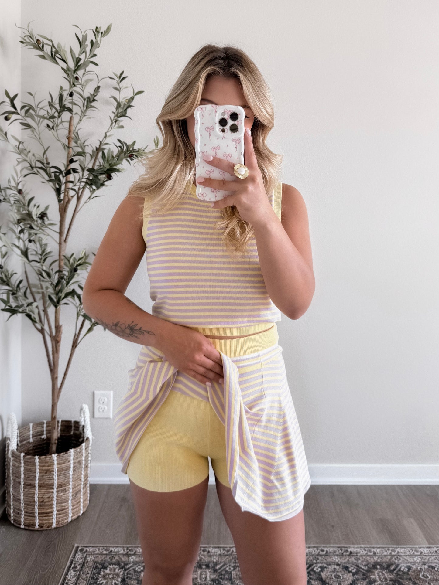 Pickleball Striped Knit Set