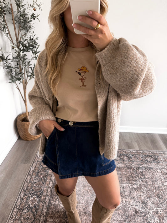 Cowboy Cocktail Embroidered Tee