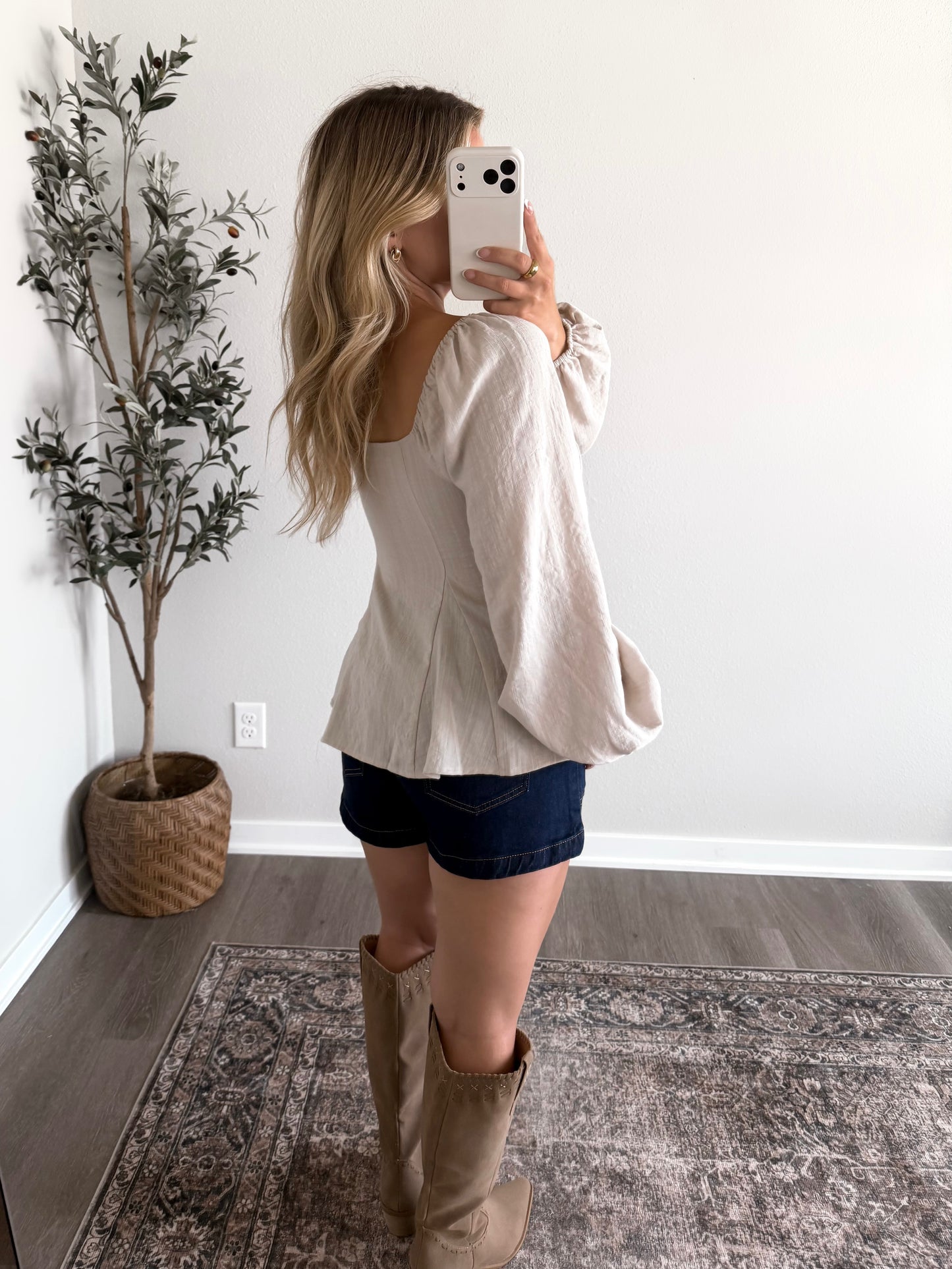 Far Away Tie Front Top