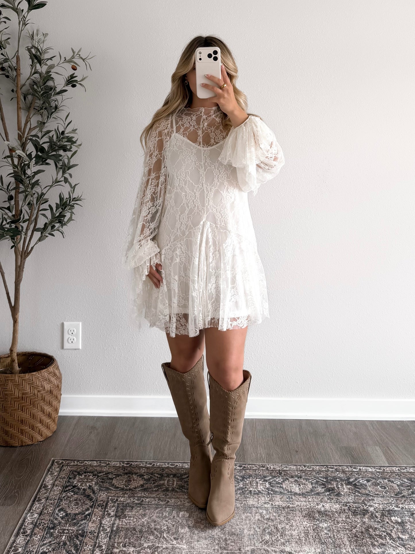 Dust & Lace Slip Dress