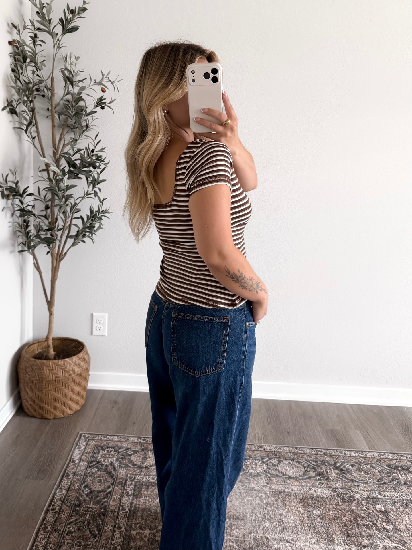 Juno Striped Babydoll Top