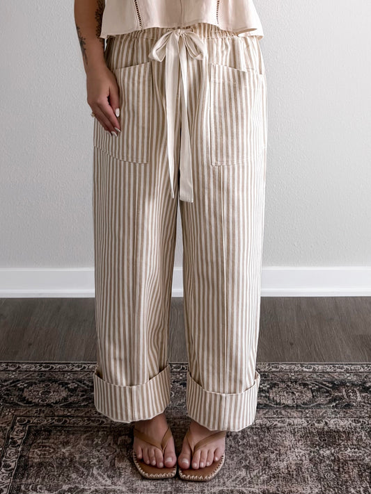 Boardwalk Stripe Wide Leg Pant