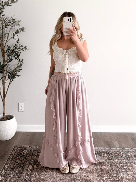 Soft Escape Lace Wide Leg Pant