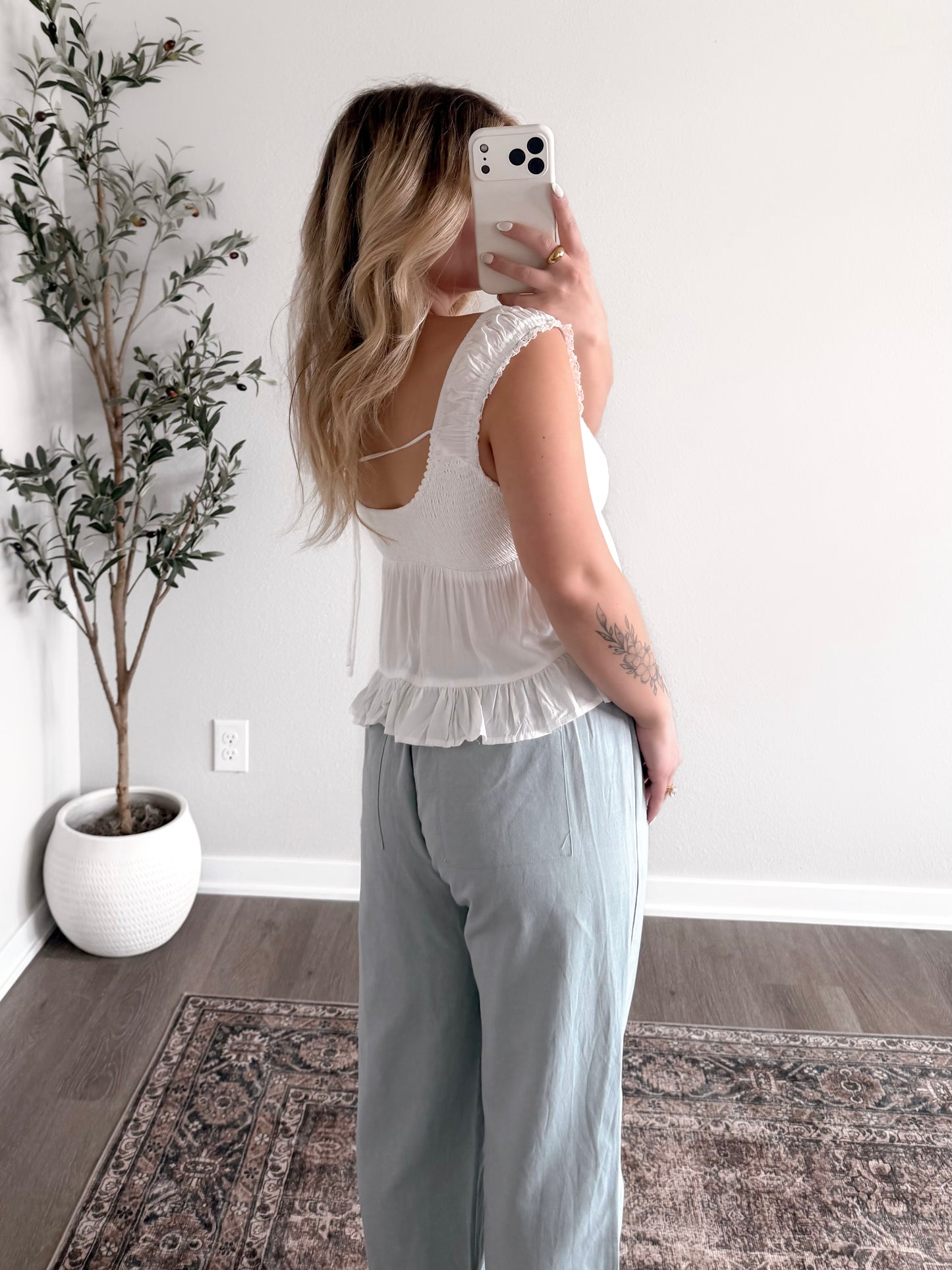 Summer Cottage Ruffle Pant