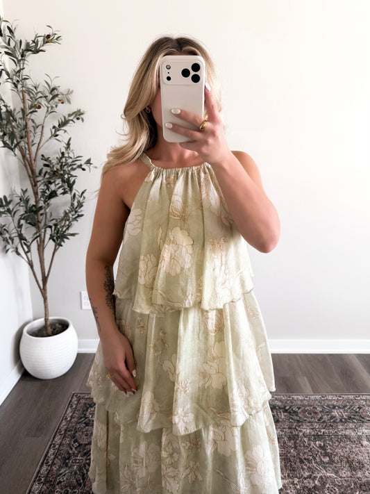 Estate Side Floral Maxi Dress