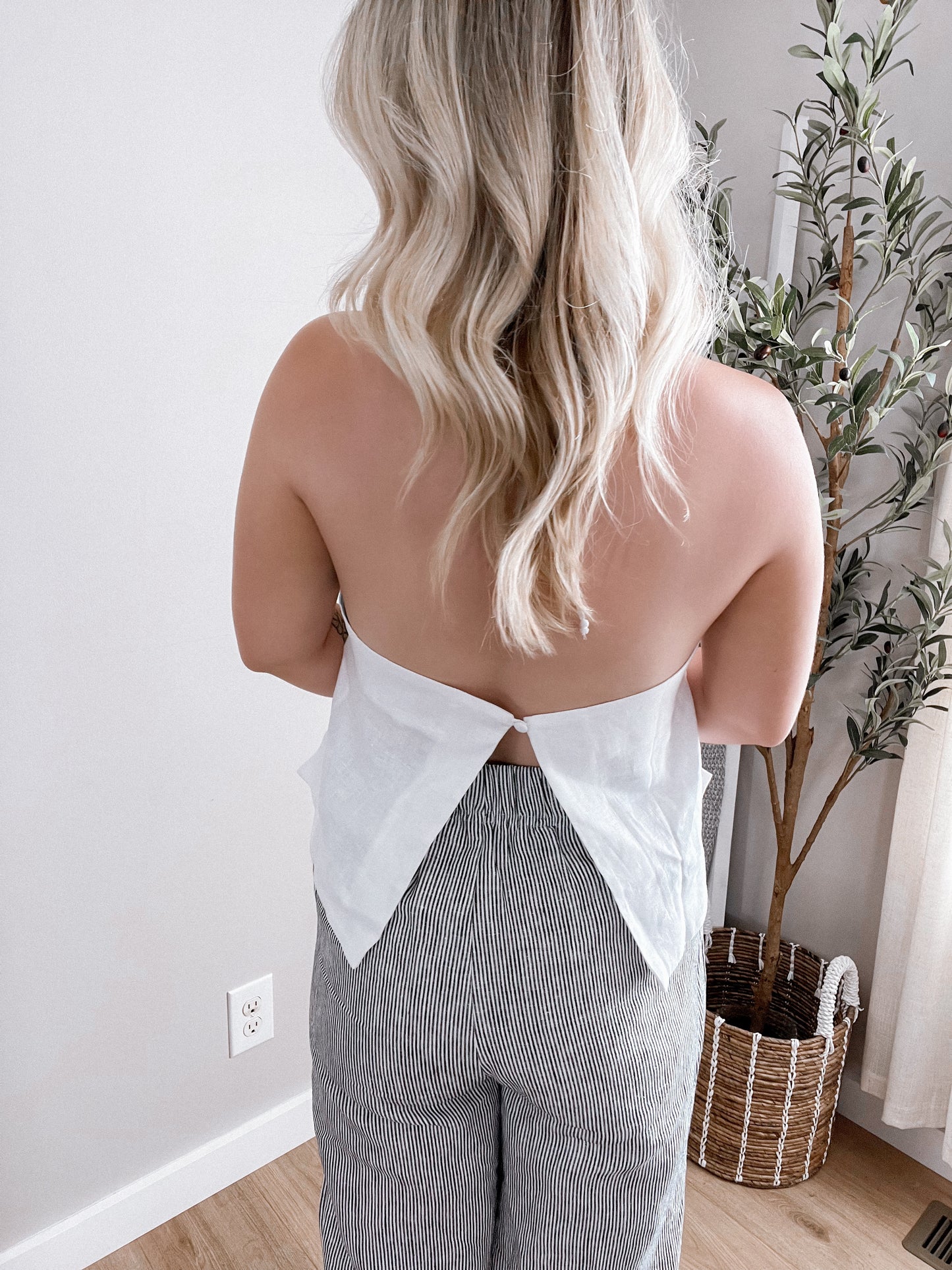 Laken Linen Halter Top Final Sale