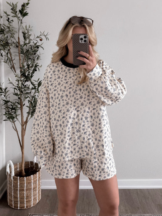 Midnight Bloom Quilted Set