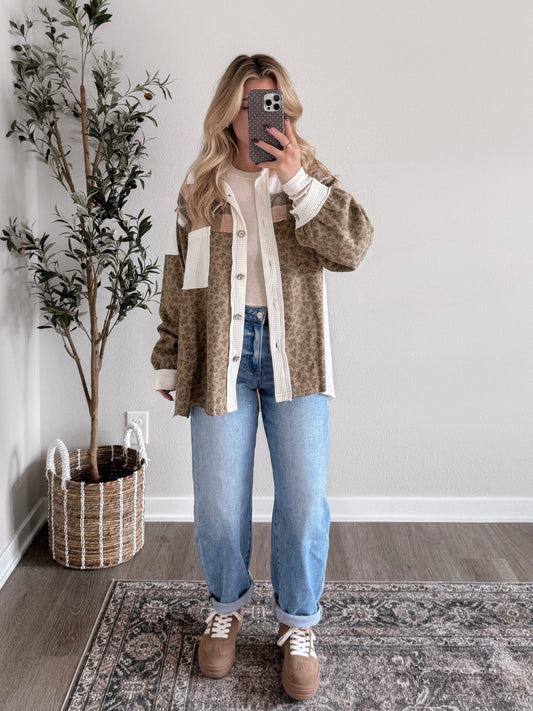 Pick Of The Patch Waffle Shacket