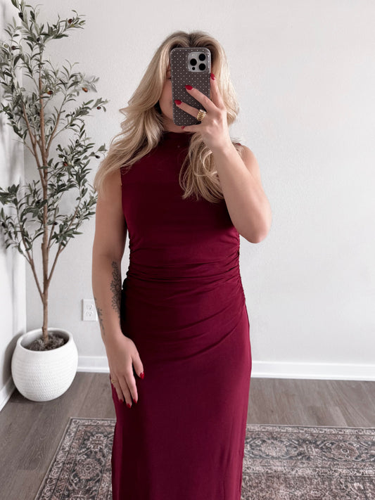 Nightcap Mock Neck Midi Dress