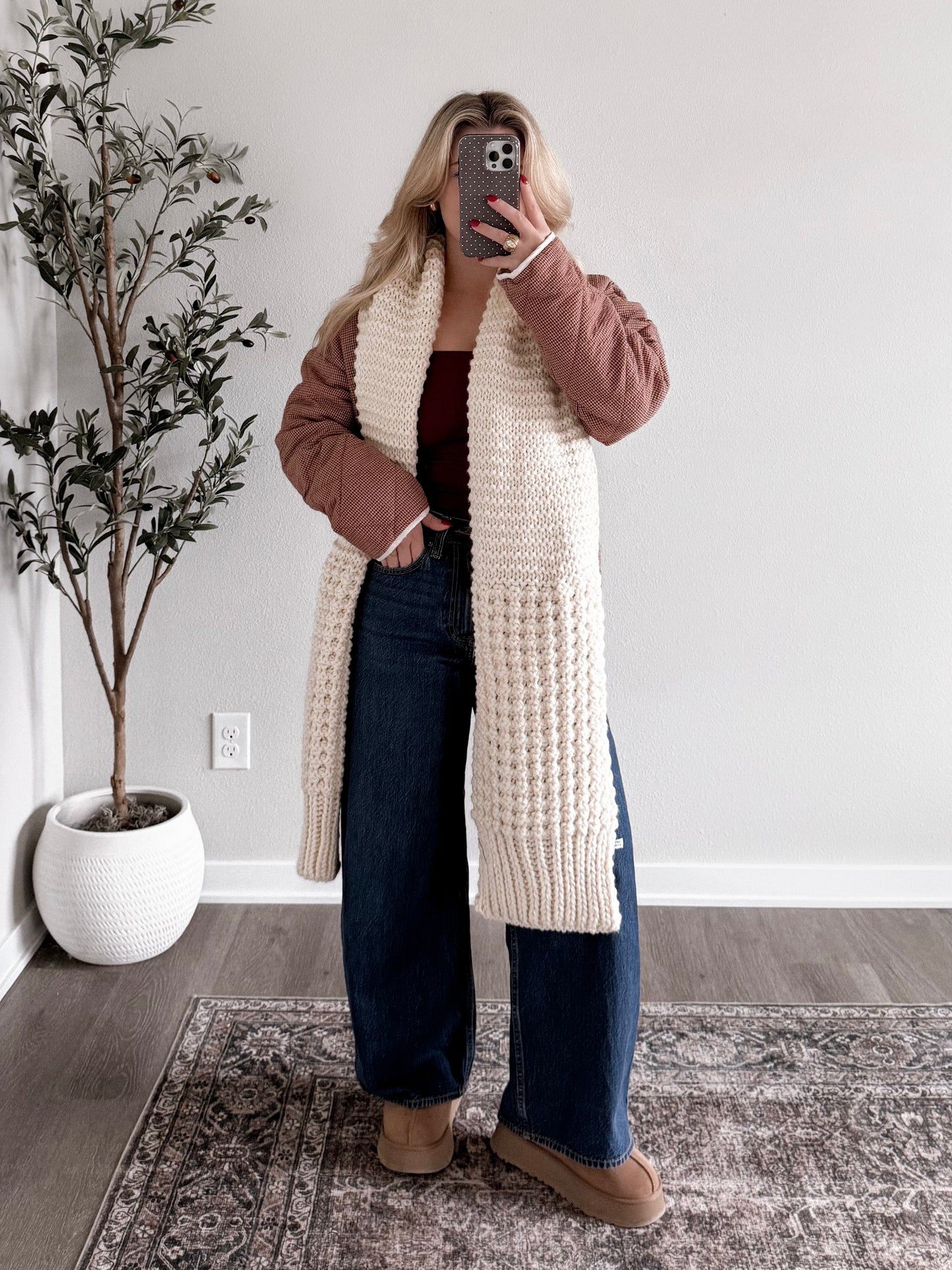 Winter Rose Plaid Quilted Jacket