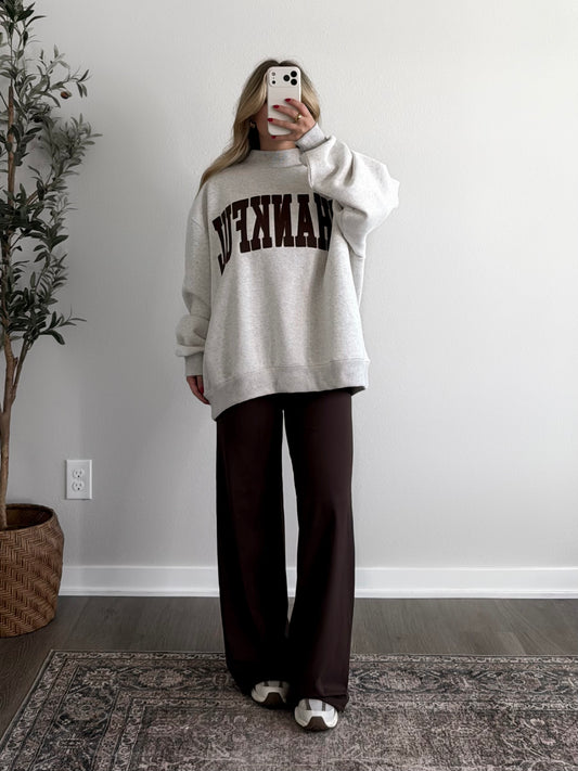 Season Staple Wide Leg Legging / Brown (Restocking Mid November)