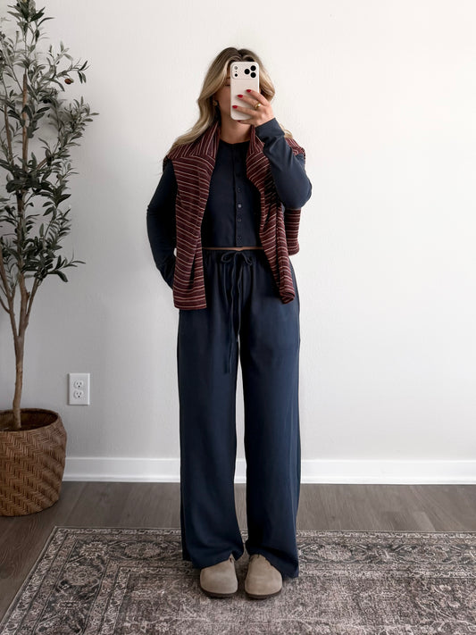 Slow Days Crop Lounge Set (Final Sale)
