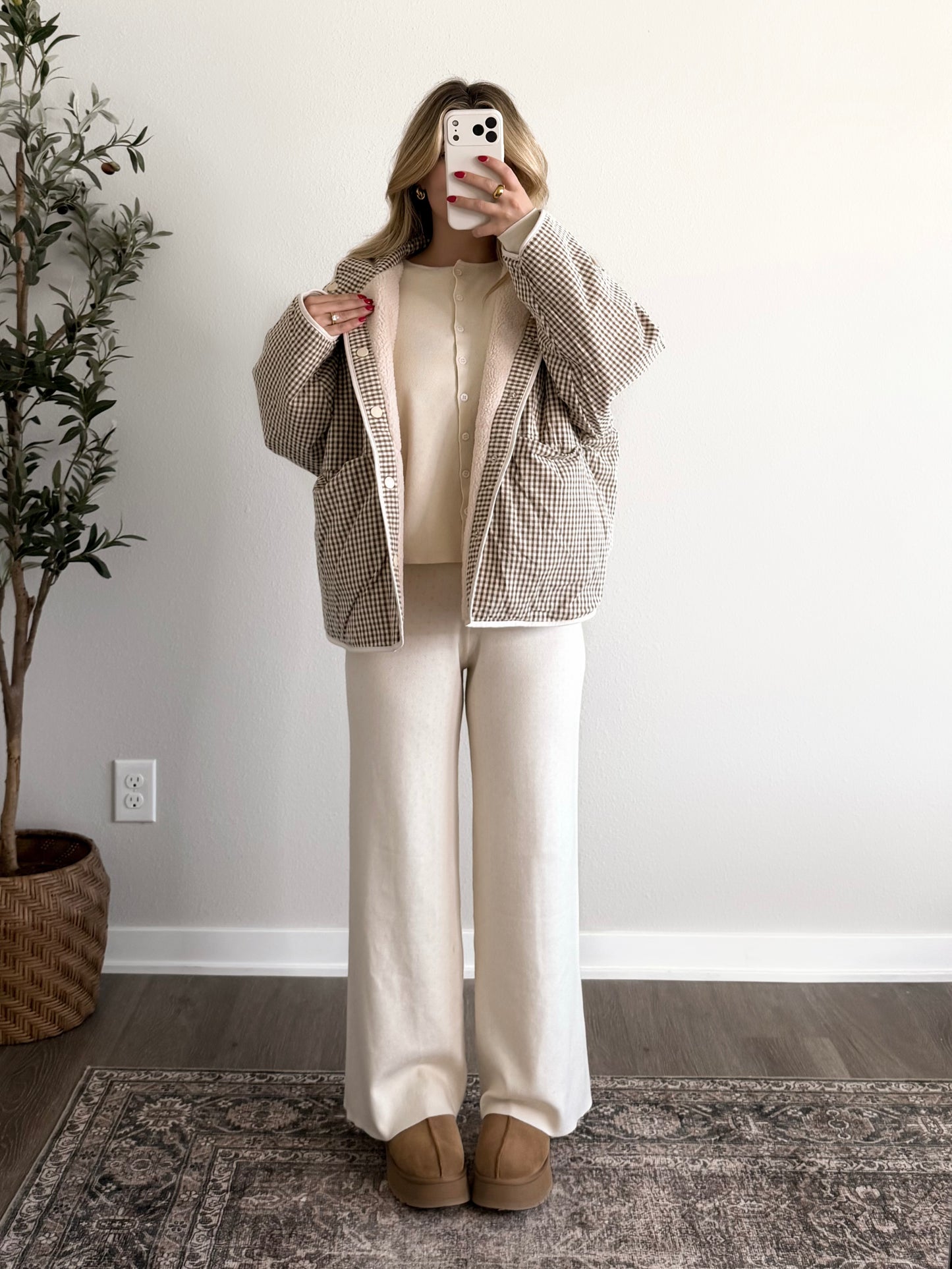 Vanilla Chia Pointelle Lounge Set