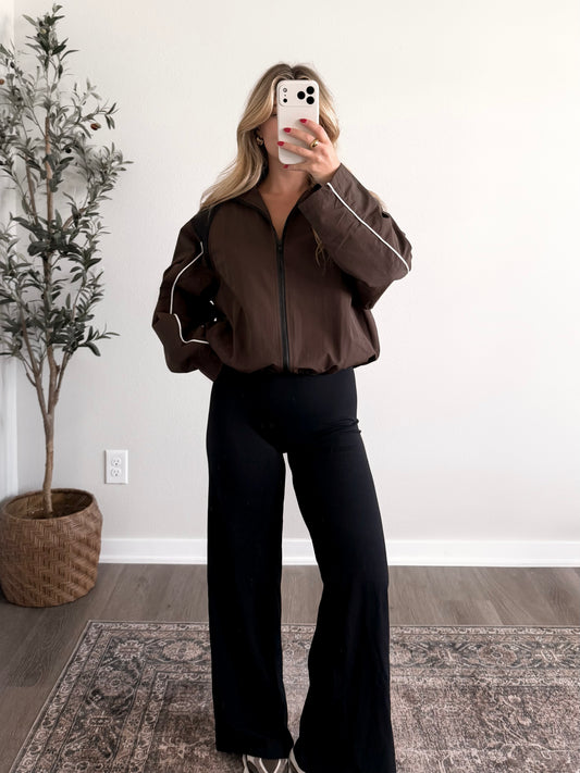 Coffee Lap Contrast Track Jacket