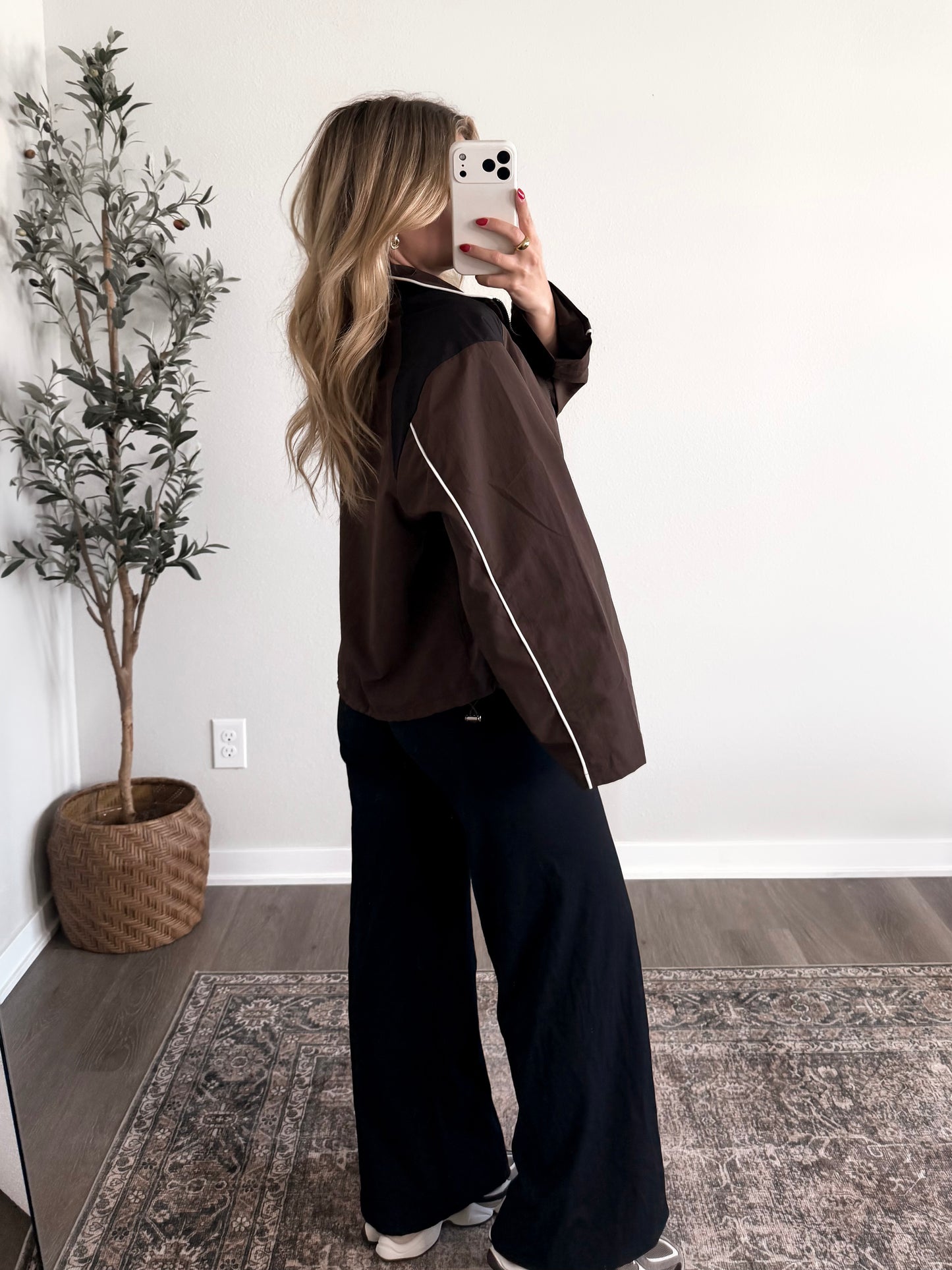 Coffee Lap Contrast Track Jacket