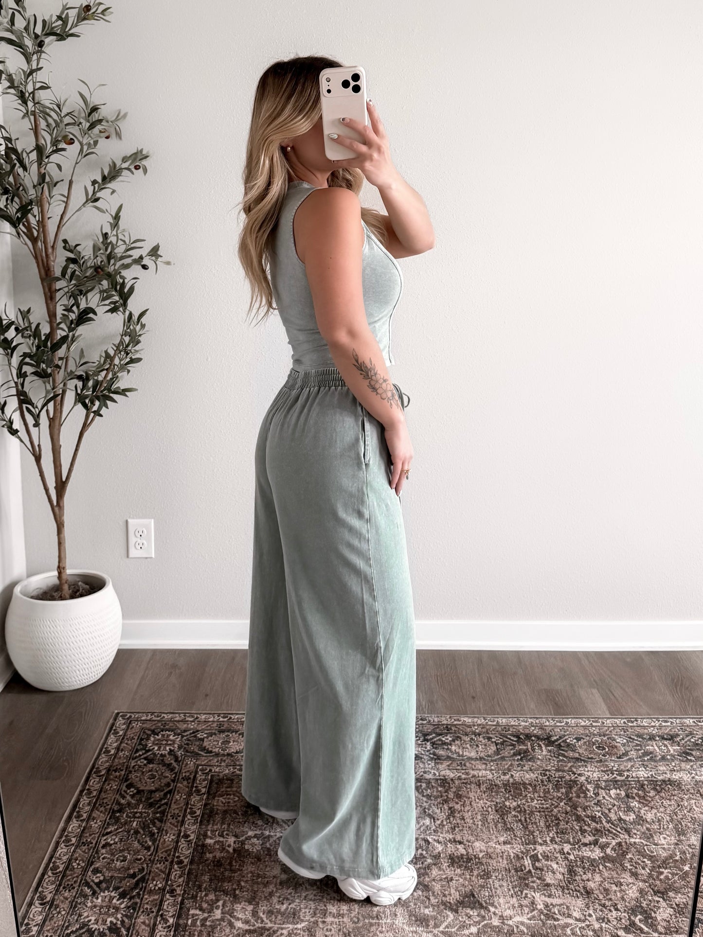 Laid Back Lounge Pant Set / Sage
