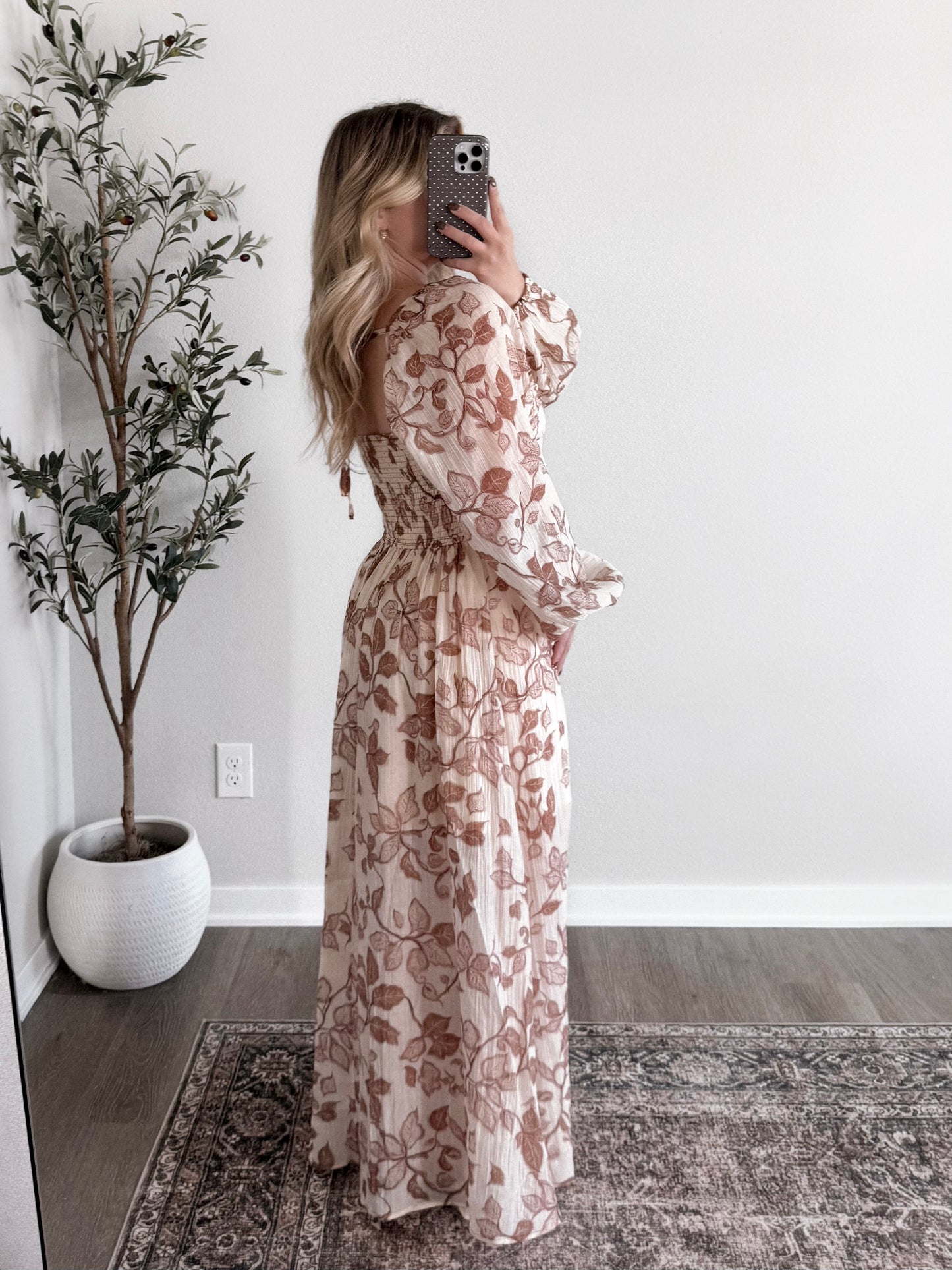 Auburn Love Floral Maxi Dress