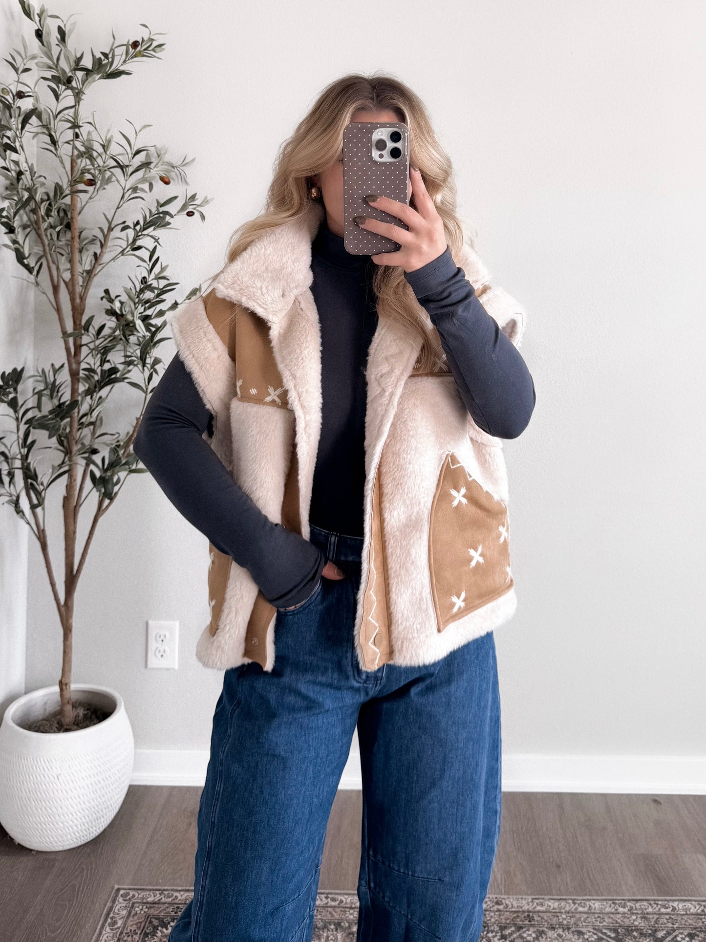 Mountain Top Suede Fur Vest