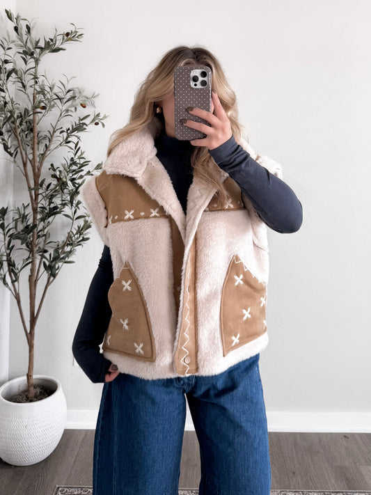 Mountain Top Suede Fur Vest