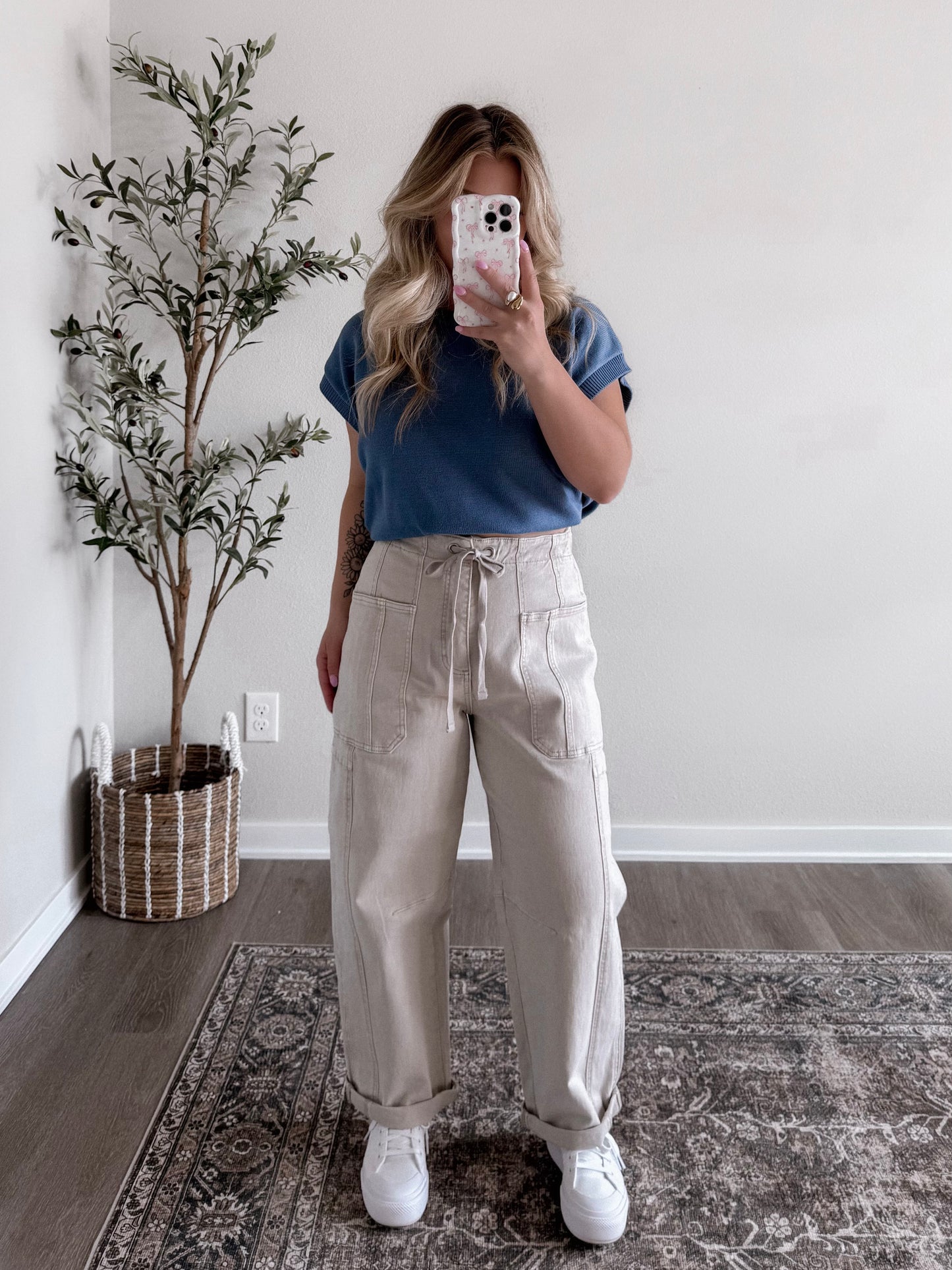 Everyday Short Sleeve Sweater / Dusty Blue