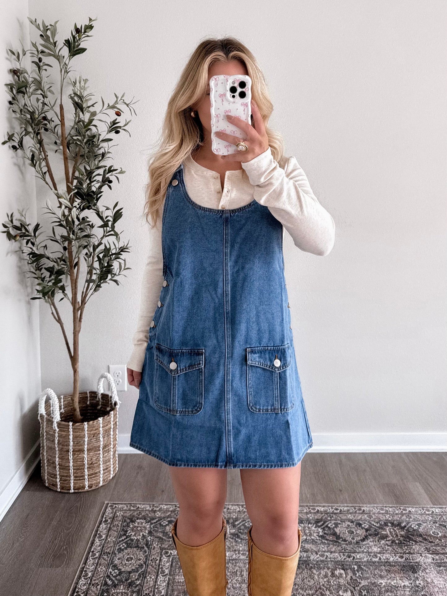 Haddie Denim Overall Dress