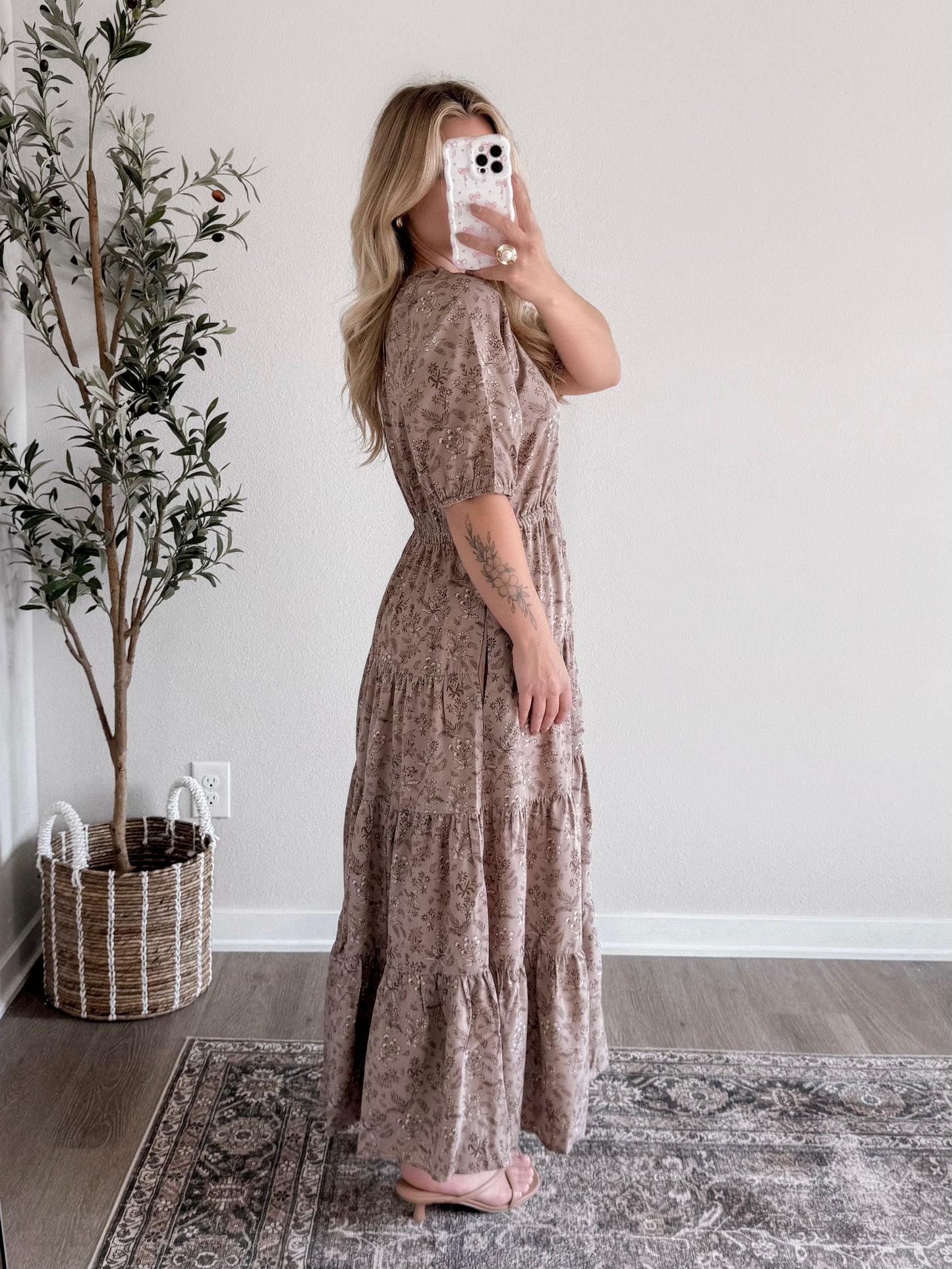 Rosewood Floral Midi Dress