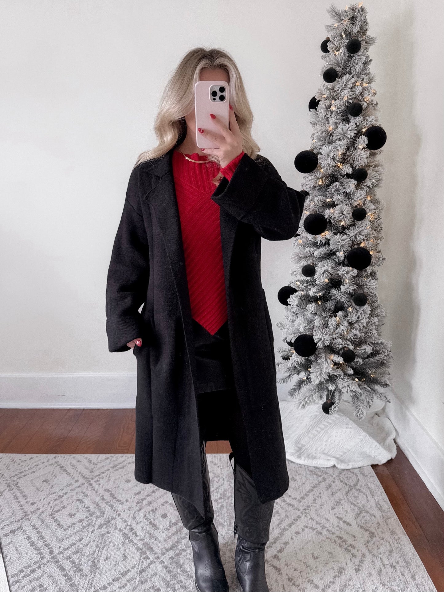 Winter Day Knit Coatigan / Black Final Sale