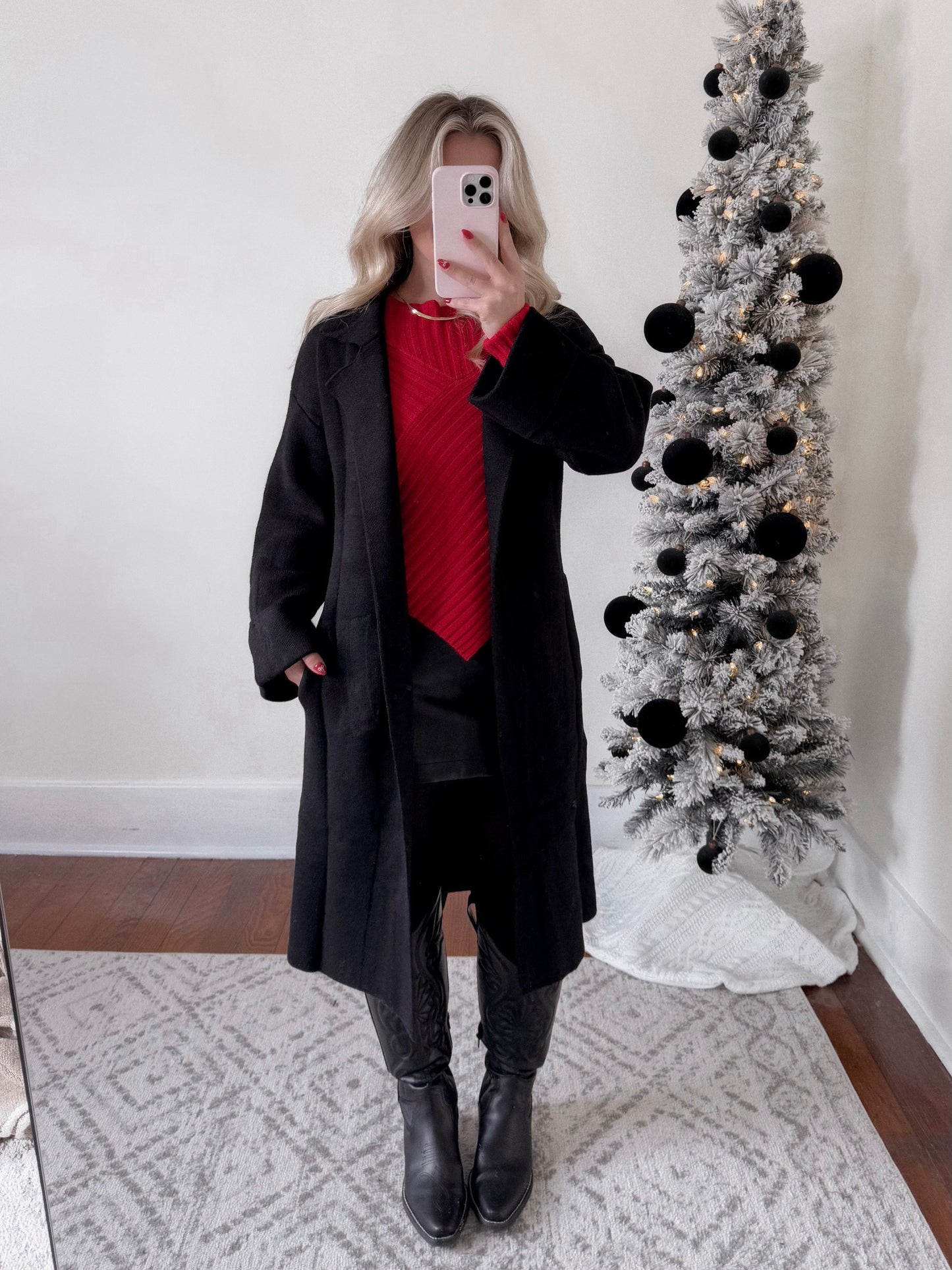 Winter Day Knit Coatigan / Black Final Sale