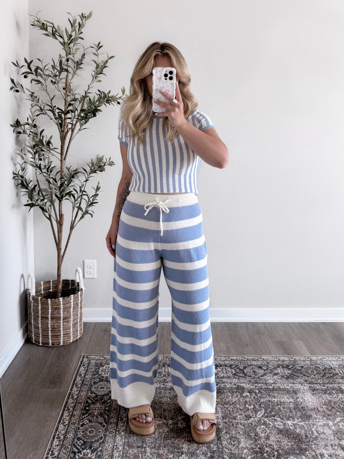 After The Beach Multi Striped Set
