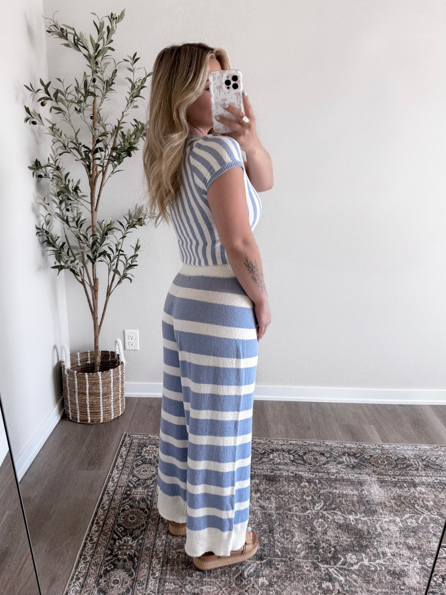 After The Beach Multi Striped Set