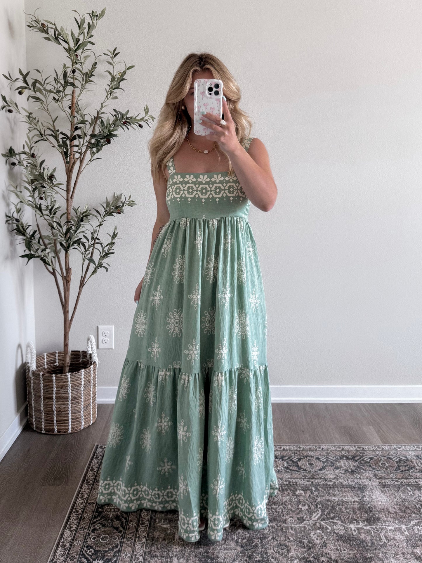 Jade Floral Maxi Dress