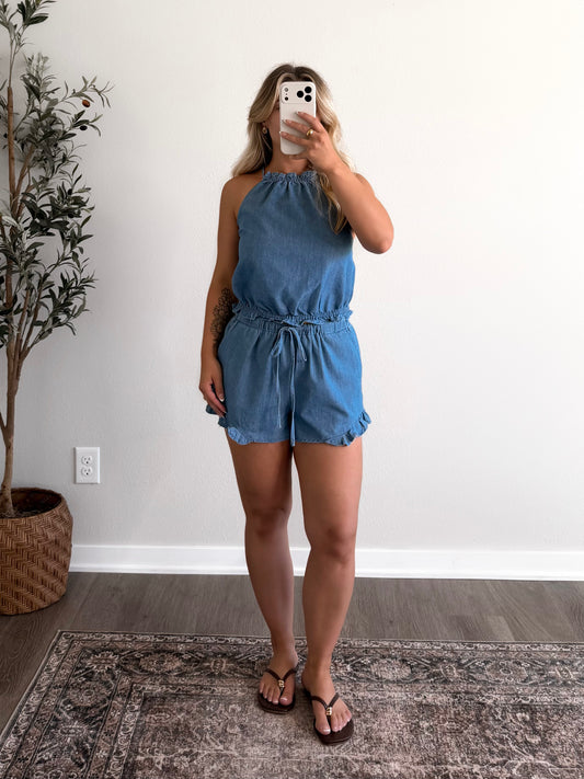 East Coast Denim Short Set