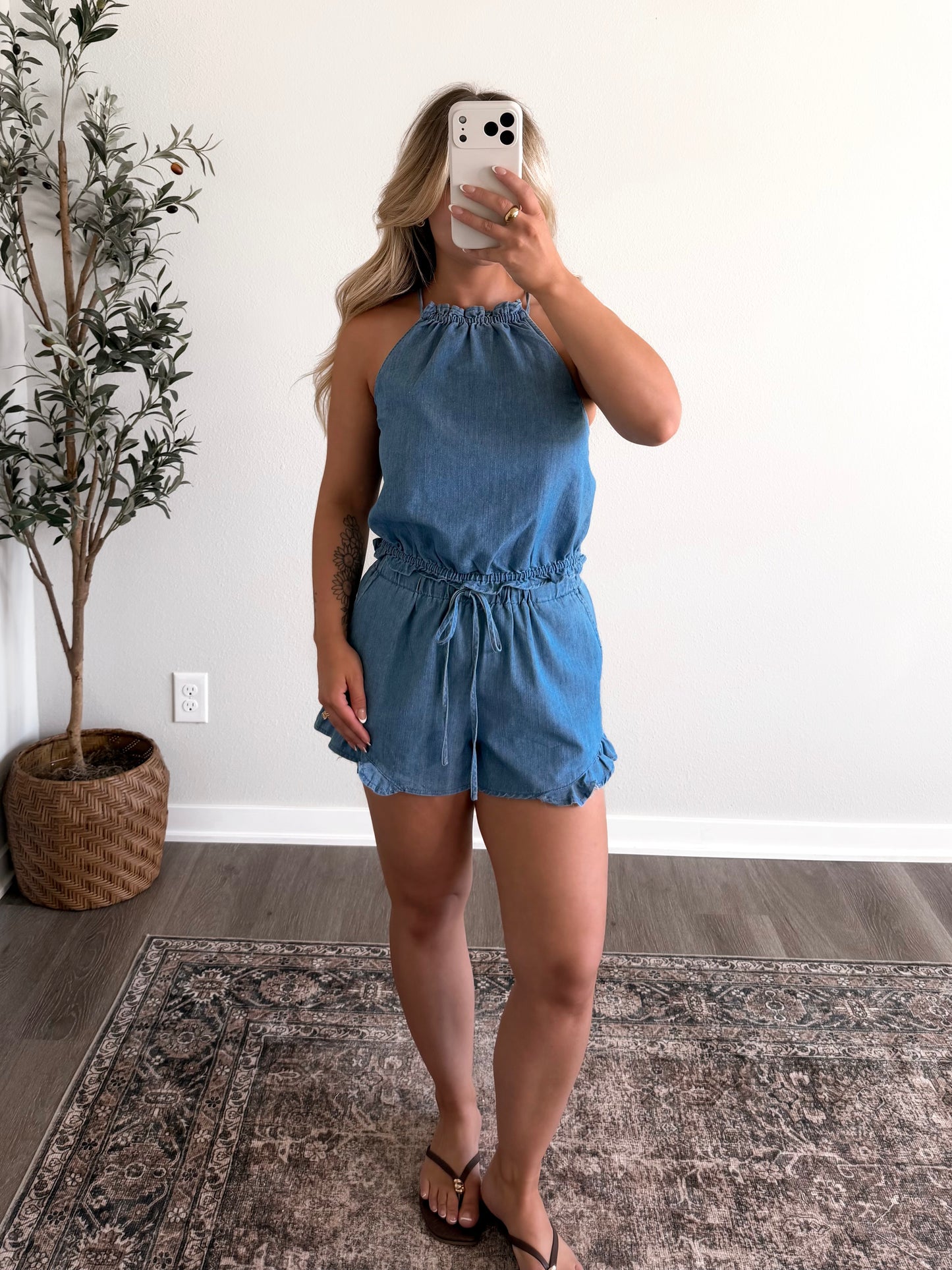 East Coast Denim Short Set