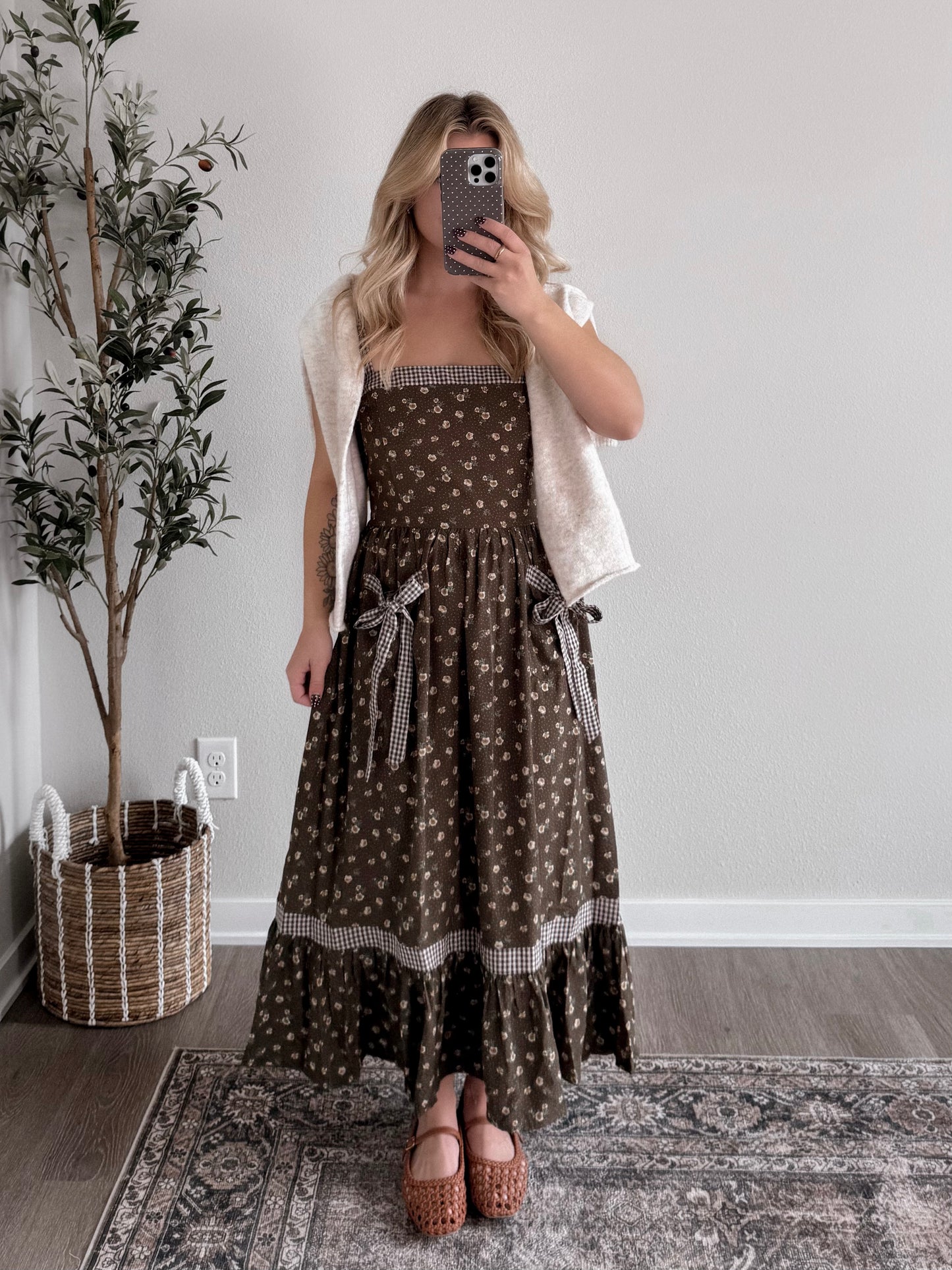 Farmhouse Floral Midi Dress (PREORDER - EST SHIP 9.22)