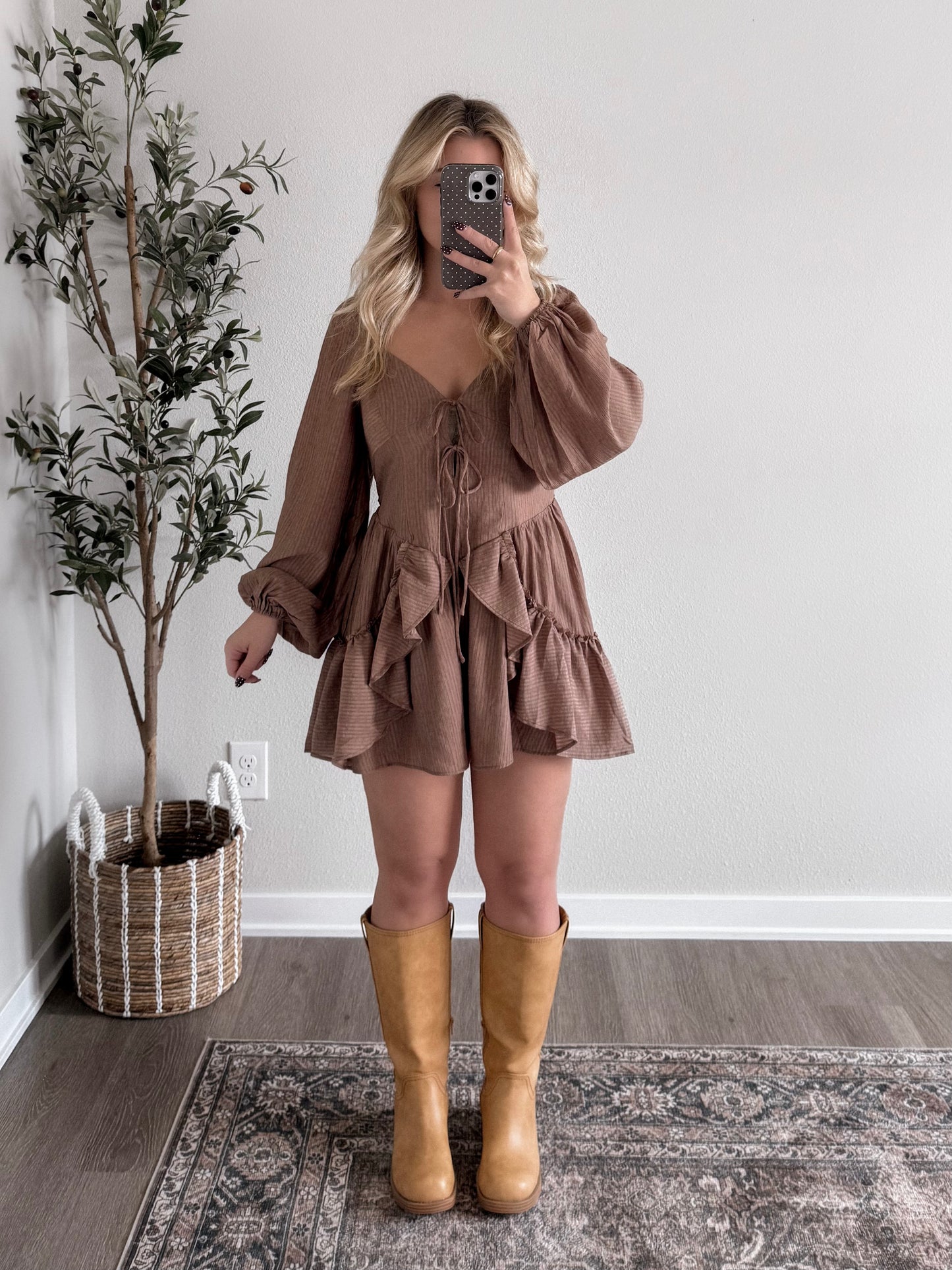 Hillside Tie Front Romper (Restocking Soon)