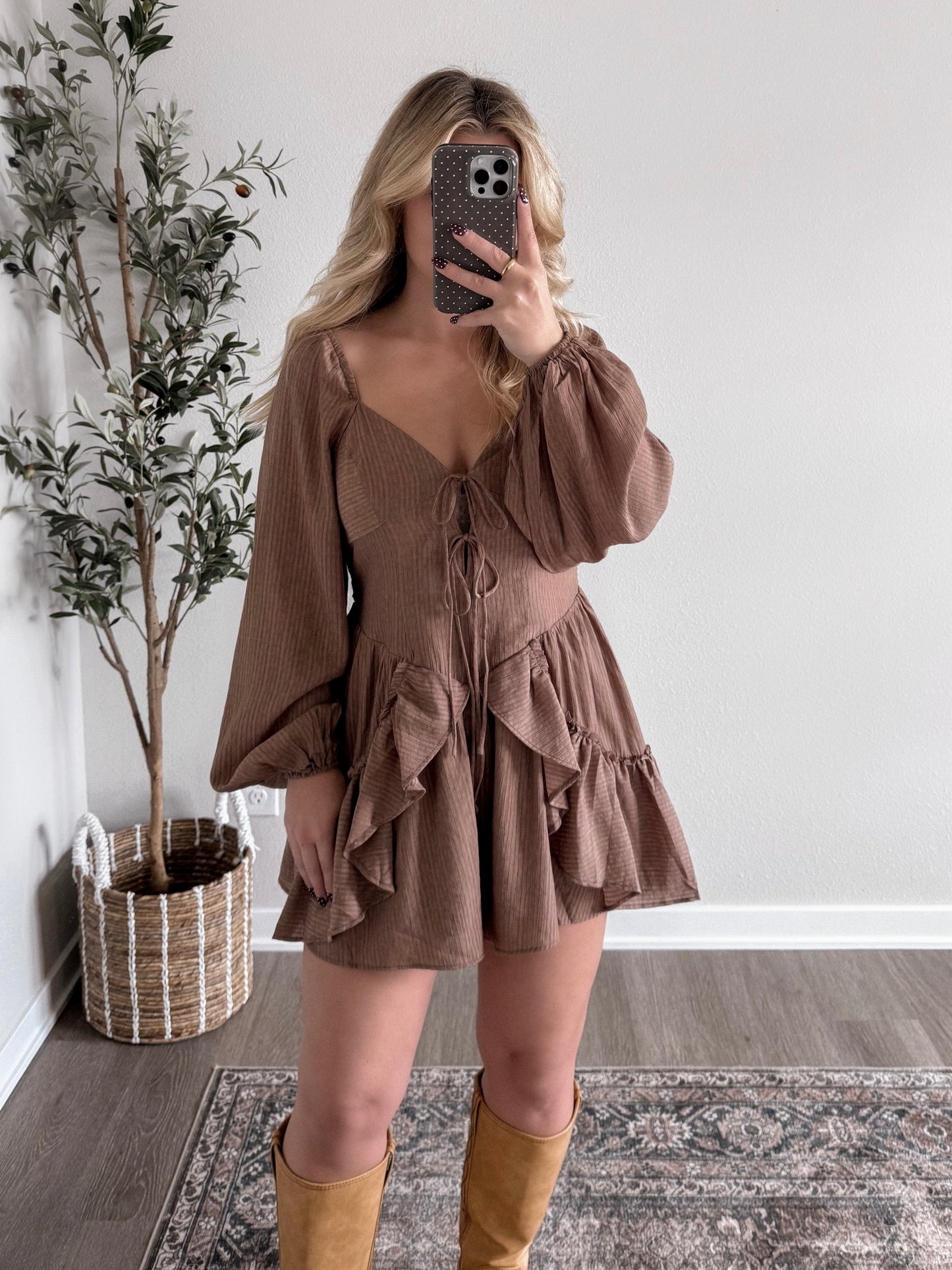Hillside Tie Front Romper (Restocking Soon)