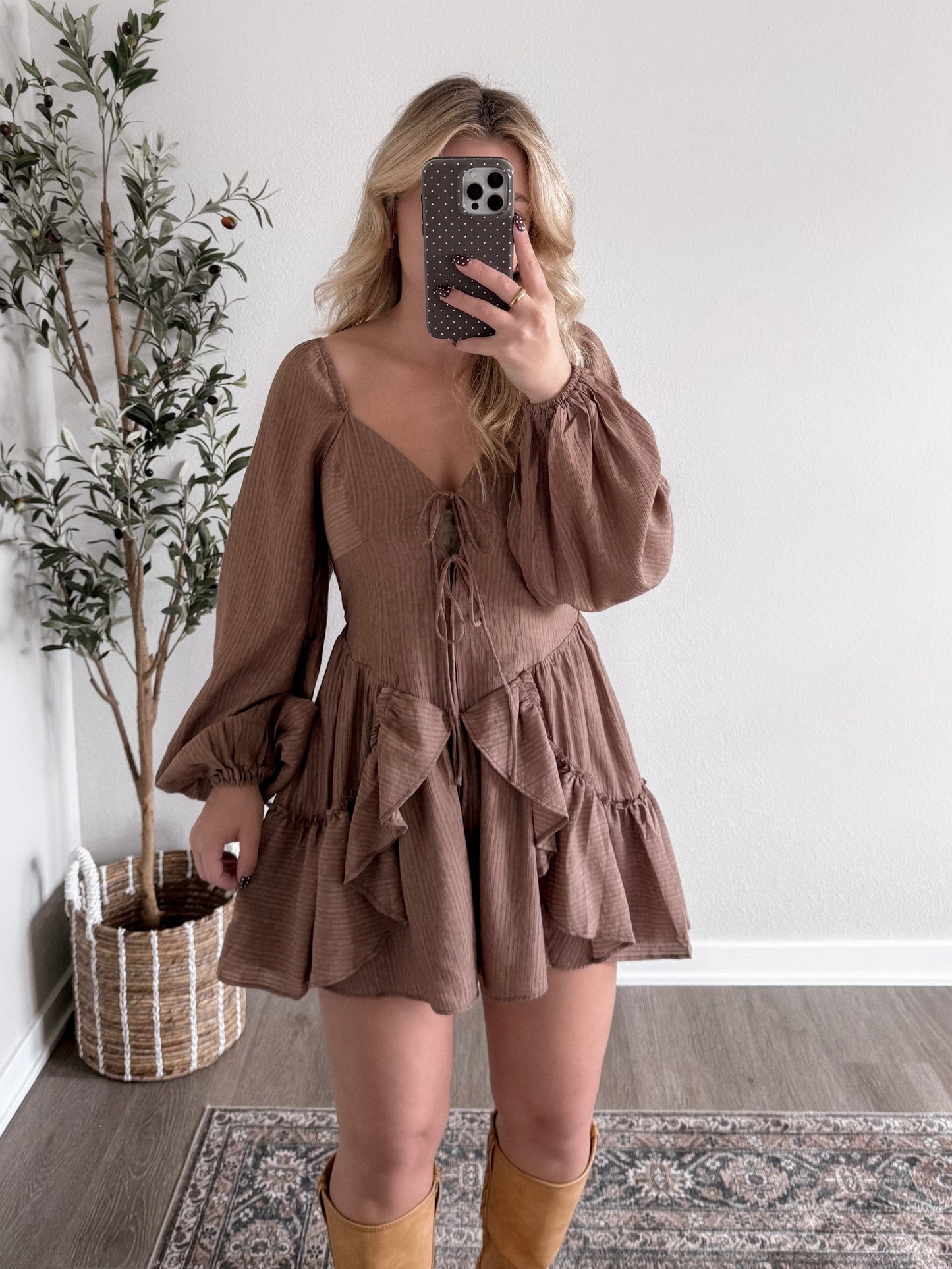 Hillside Tie Front Romper (Restocking Soon)