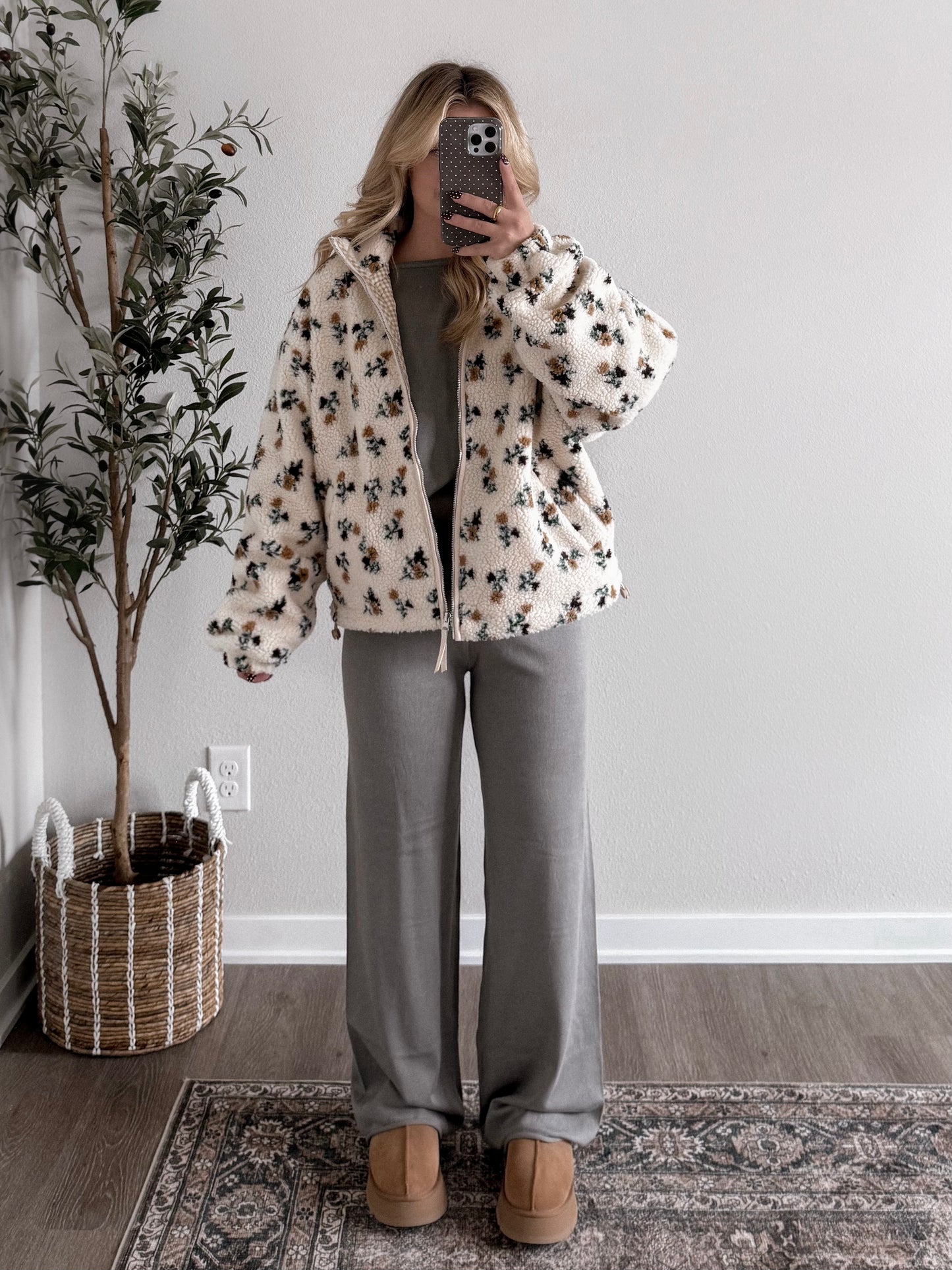 Honey Bear Floral Sherpa Jacket (Coming in new print soon)