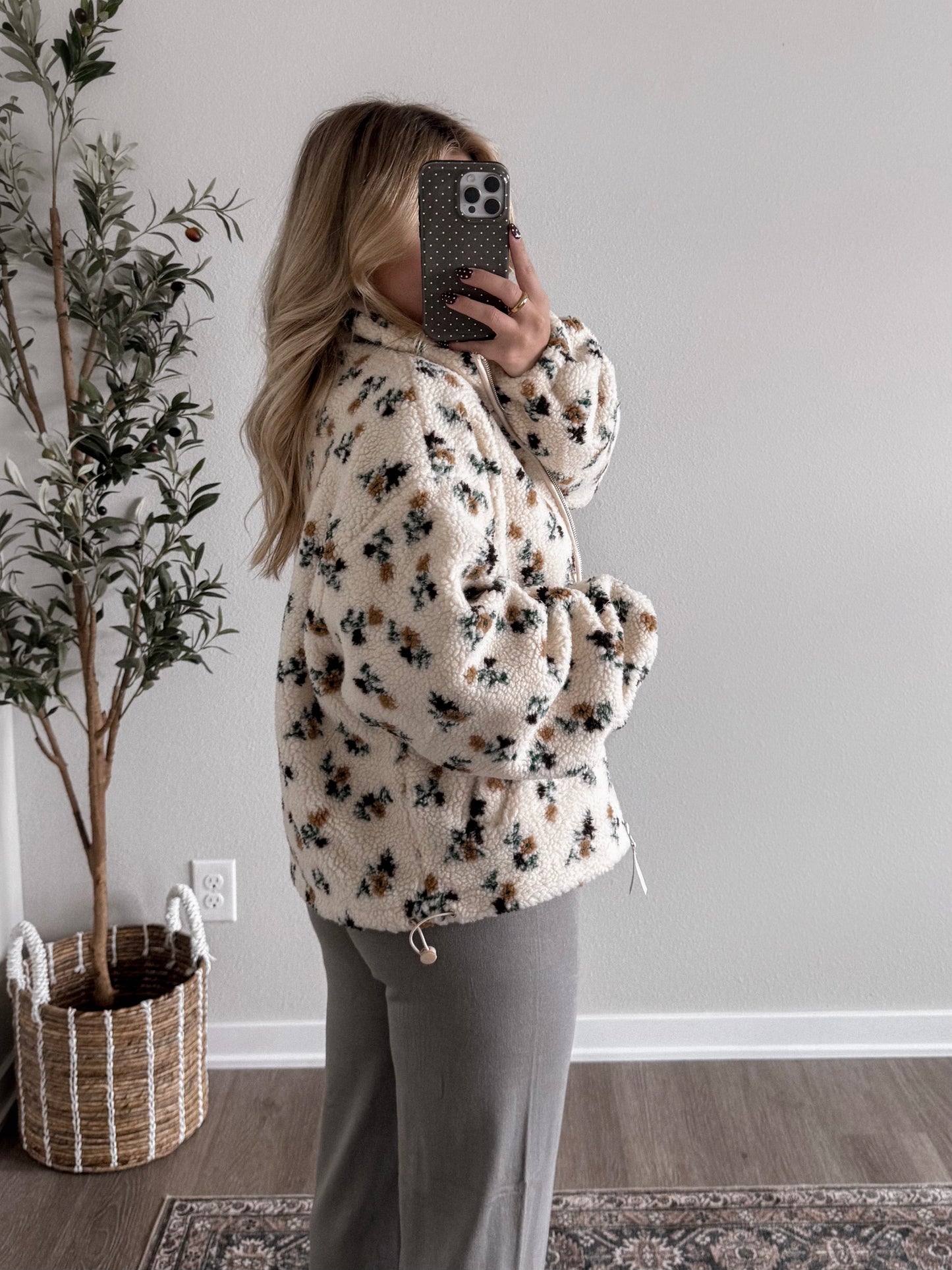 Honey Bear Floral Sherpa Jacket (Coming in new print soon)
