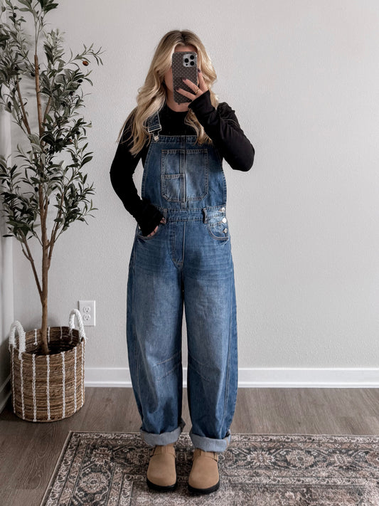 Outlook Denim Barrel Overalls (Restocking Mid-Dec)